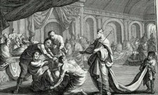 "Parabole des Noces du fils d'un Roi" 1730 French Etched Engraving Print Plate