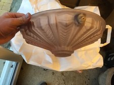 Luminaire vasque art déco verre géométriques Skyscraper Lustre MULLER ? Lampe