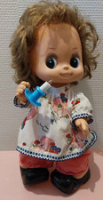 RARE! VINTAGE Poupée JESMAR 1970 LAMPARITA lumière bougeoir fille big eyes doll
