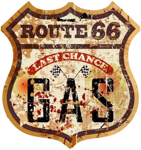 Autocollant rétro route - , 66