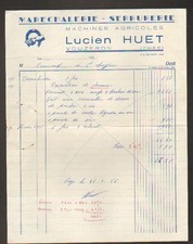 VOUZERON (18) MARECHALERIE SERRURERIE & MACHINES AGRICOLES "Lucien HUET" en 1956