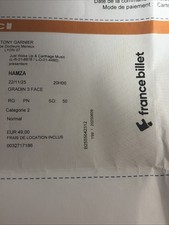 Places de concert HAMZA