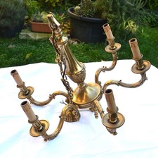 lustre en bronze doré massif