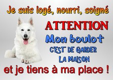 plaque attention au chien