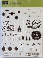 Stampin Up Be Jolly , Par Photo Polymère Timbres Noël Étoile Vacances Paix