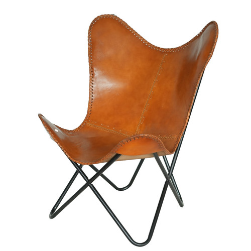 Chaise papillon cuir - chaise, en