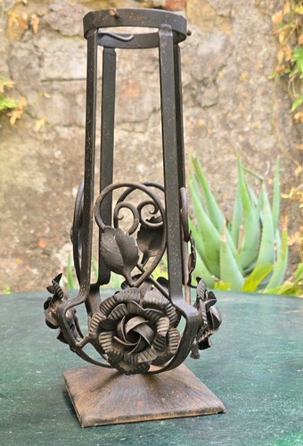 Ancien lustre pied lampe - ancien, de