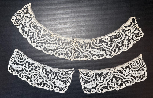 Dentelle ancienne col et - dentelle,