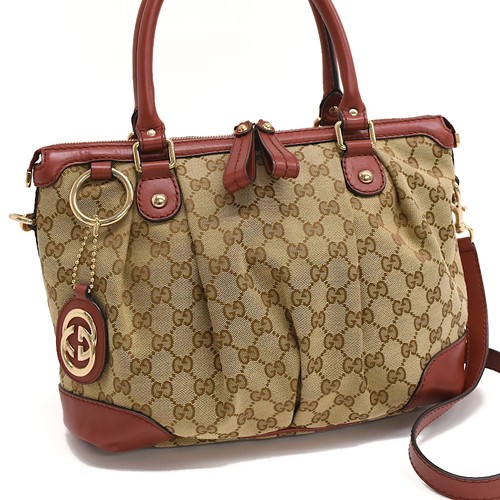 Sac main gucci canvas - sac,