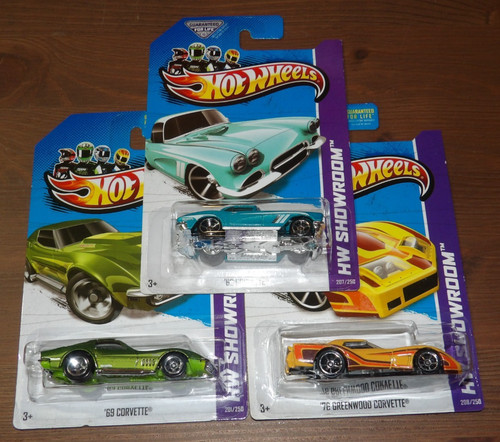 2013 hot wheels corvette - 3x,