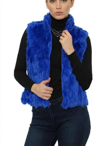 Gilet fourrure véritable - fourrure,