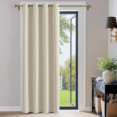 Rideau beige oeillets - rideau,