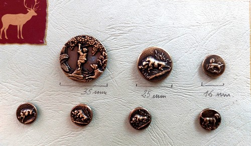 Lot boutons anciens chasse - boutons, ;