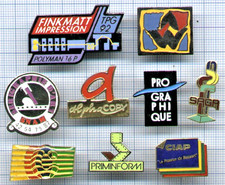 ALPHACOPY PRIMINFORM SAGA Graphic Reprography Art Screen Print PIN Lot