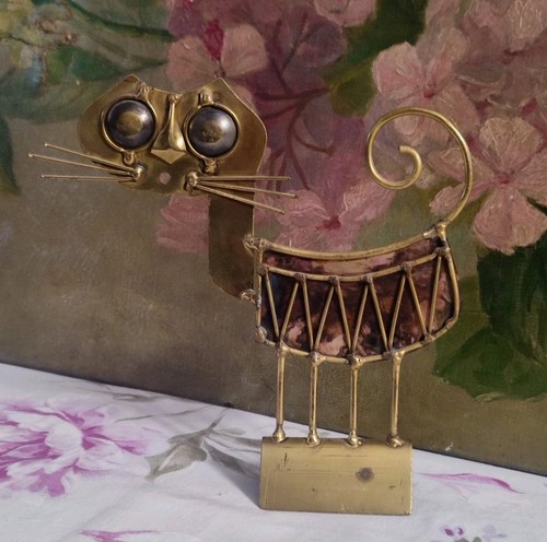 Sculpture brutaliste chat - brutaliste,