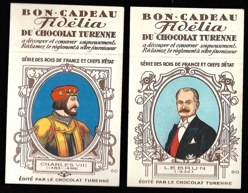 Lot chromos le brun - de,