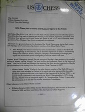 1988 US Chess Hall Of Fame &