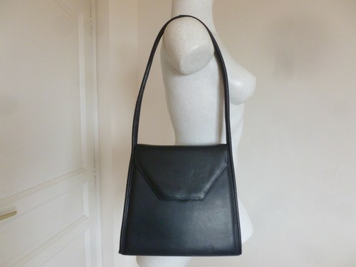 Beau elegant sac cuir bleu - beau,