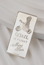 .925 Sterling Silver "Mini Bar" Art Bar Quail in Flight (9g) - 361b