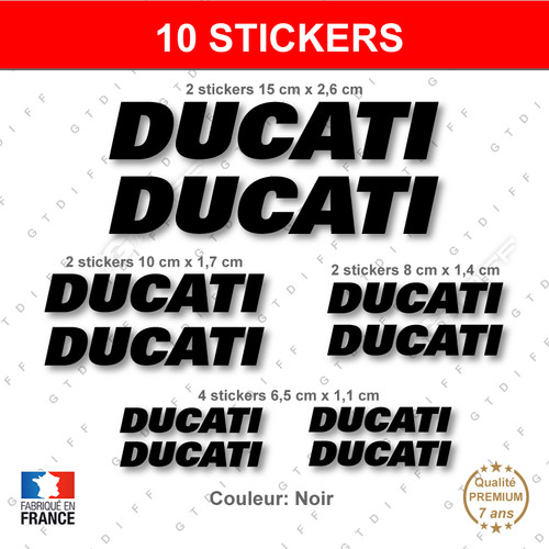 Stickers ducati noir - 10,