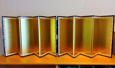 Paravent pliant japonais Byobu panneau doré traditionnel vintage 45x90cm...