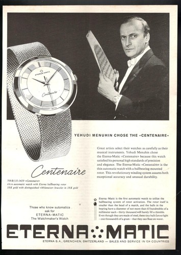 Eterna matic publicité 1959 - eterna,