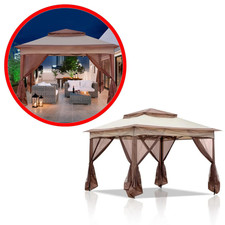 Tonnelle Jardin Pliante 3,3x3,3m Barnum Pop-up Acier Polyester Sac Transport