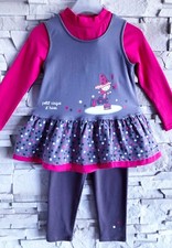 NEW - ENSEMBLE 2/3P BÉBÉ FILLE MOTIF LE PETIT CIRQUE D'HIVER DÉTAIL VOLANTS 23M