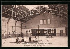 Old postcard Parc-St.-Maur, Olympic Stadium, gymnasium, Henry Pathé Room 