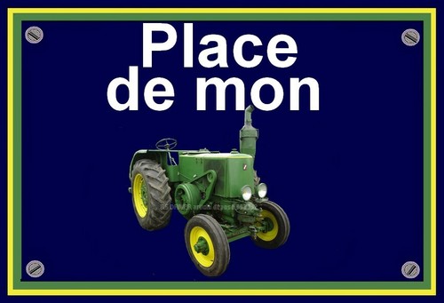 Plaque place mon - ", de