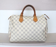 AUTHENTIC LOUIS VUITTON SPEEDY 30 Damier Azur Handbag No.1516