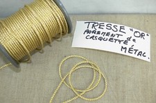 +1950🧵 1 m TRESSÉ OR  PAREMENT DE CASQUETTE Aviation🛩️GOLDEN BRAID RING CAP