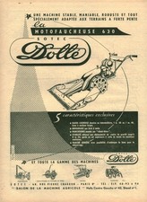 Vintage Dollé Motor Mower Farm Equipment 1955 Magazine Issue Advertising