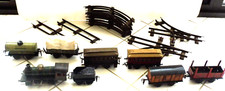 OLD TRAIN 1 LOCOMOTIVE WITH KEY AND TENDER SOUND + 6 CARS + RAILS BOX