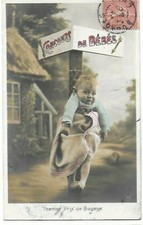 Beautiful CPA Antique Hanging Baby Contest Postcard!