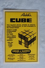 Rubik's Cube toy advertisement and tournament promotional poster 1982