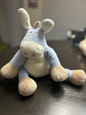 Noukie Paco Blue Beige Donkey Plush Toy