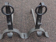 Chenets en fer forgé ancien