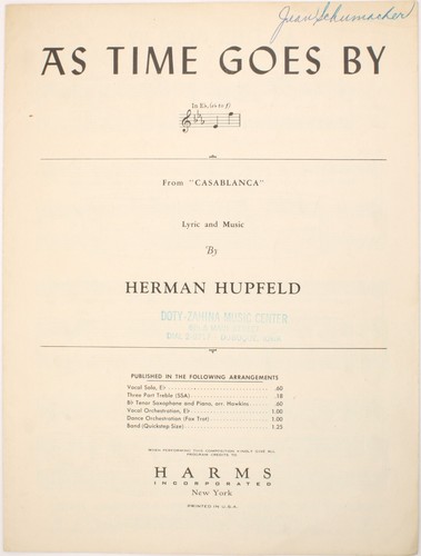 1931 time goes by - as,