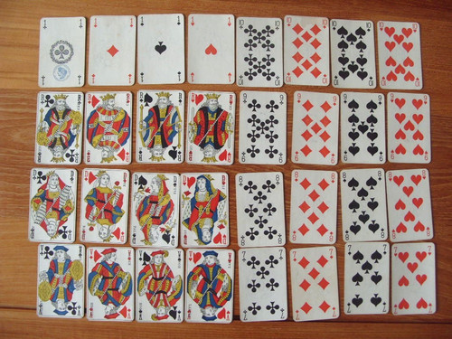 Ancien jeu cartes avec - jeu,