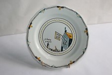 Gien Earthenware Plate, Bicentennial of the Revolution, Carnival Reissue