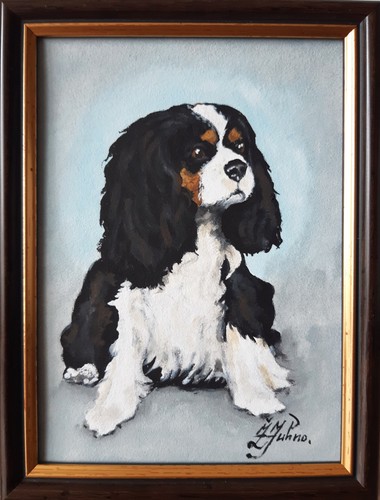 Peinture huile cavalier - peinture, à