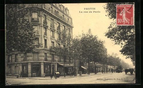 Cpa pantin rue paris - rue, de