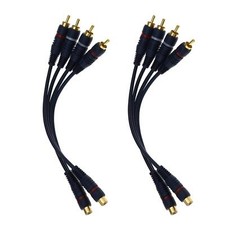 4pcs 20cm RCA Phono Y Câbles