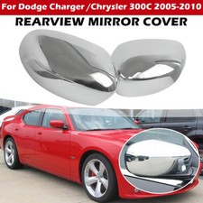 For Dodge Charger /Chrysler 300C 2005-2010 Chrome Rearview Mirror Cover Trim Cap