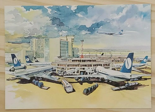 Postcard sabena boeing 707 - boeing,