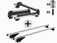 Set Porte-Skis + Barres de Toit Pour Audi Q4 E-Tron Avec Main Courante De Année