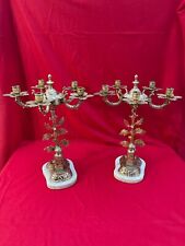 Paire de chandeliers à 5 feux