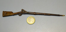 -ANCIEN PETIT FUSIL BRONZE XIXe MINIATURE POUR déco  HORLOGE STATUE  D