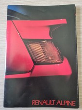 catalogue publicitaire d'origine RENAULT ALPINE V6 et V6 TURBO 1985
